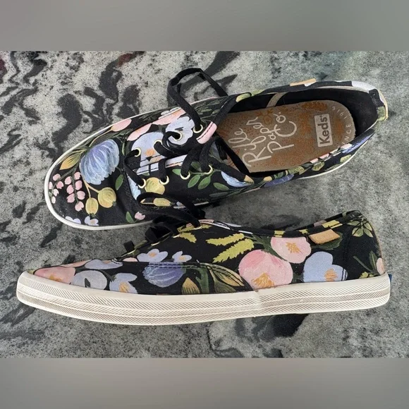 Keds Black Floral Canvas Shoes - paper rifle company - Picture 2 of 6
